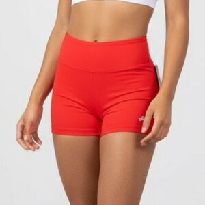 Mariia Crown CL high waist dance short shorts bottoms NWT red dancewear